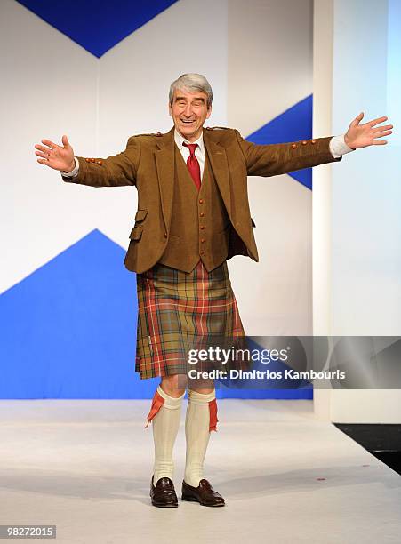 Actor Sam Waterston attends the 8th annual "Dressed To Kilt" Charity Fashion Show at M2 Ultra Lounge on April 5, 2010 in New York City.