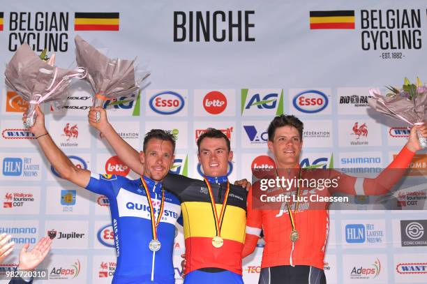 Podium / Philippe Gilbert of Belgium and Team Quick-Step Floors Silver Medal / Yves Lampaert of Belgium and Team Quick-Step Floors Gold Medal /...