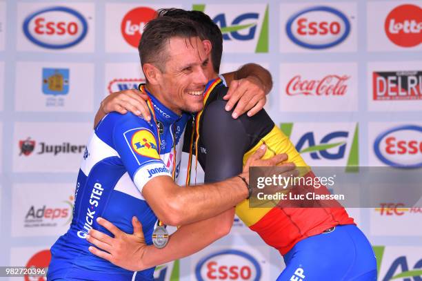 Podium / Philippe Gilbert of Belgium and Team Quick-Step Floors Silver Medal / Yves Lampaert of Belgium and Team Quick-Step Floors Gold Medal /...