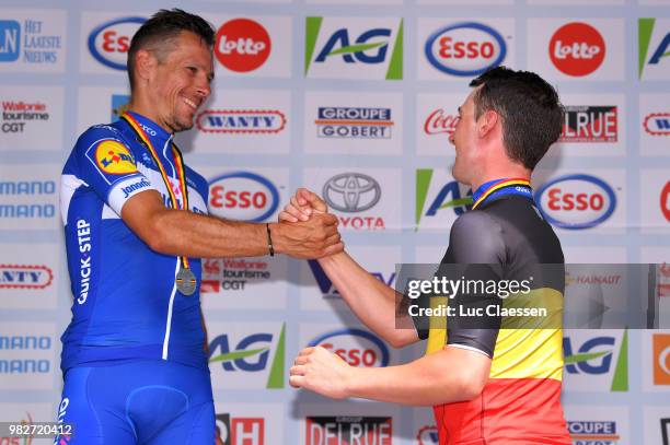 Podium / Philippe Gilbert of Belgium and Team Quick-Step Floors Silver Medal / Yves Lampaert of Belgium and Team Quick-Step Floors Gold Medal /...