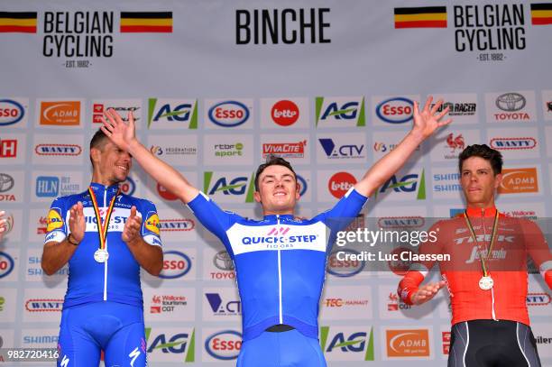 Podium / Philippe Gilbert of Belgium and Team Quick-Step Floors Silver Medal / Yves Lampaert of Belgium and Team Quick-Step Floors Gold Medal /...