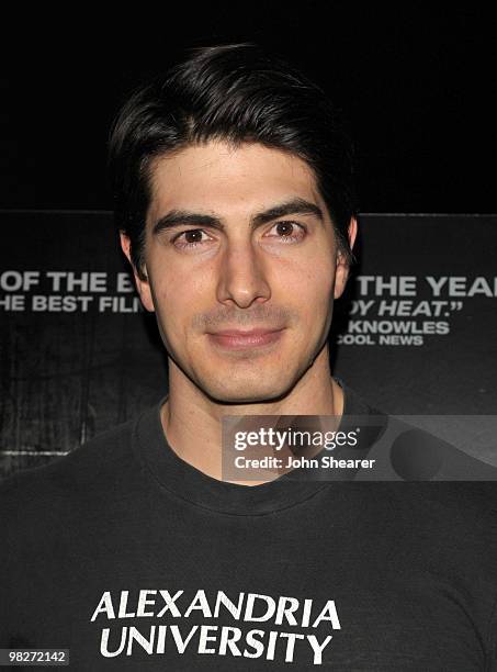 Actor Brandon Routh arrives at the Los Angeles premiere of 'The Square' at the Landmark Theater on April 5, 2010 in Los Angeles, California.