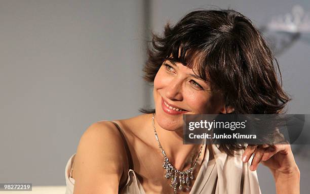 Actress Sophie Marceau attends the Chaumet 230th Anniversary press conference at Ebisu Garden Place on April 6, 2010 in Tokyo, Japan.