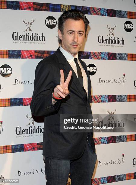 Actor Alan Cumming attends the 8th annual "Dressed To Kilt" Charity Fashion Show at M2 Ultra Lounge on April 5, 2010 in New York City.