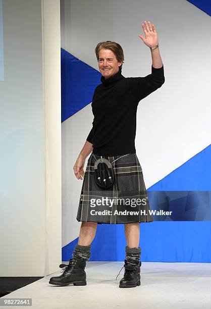 Actor Kyle MacLachlan walks the runway at the 8th annual "Dressed To Kilt" Charity Fashion Show presented by Glenfiddich at M2 Ultra Lounge on April...