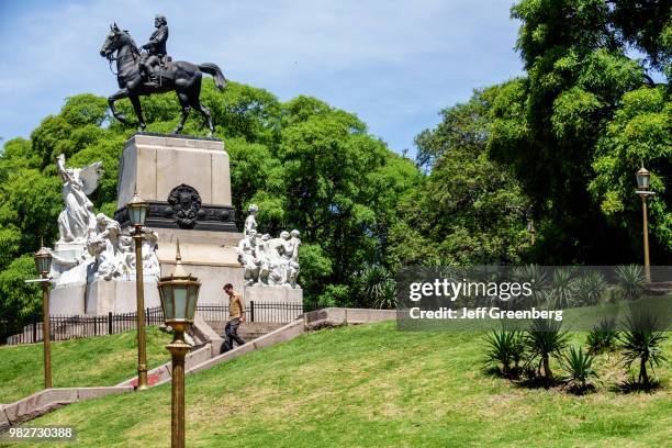 Argentina, Buenos Aires, Plaza Mitre, park statue, Monumento a Bartolome Mitre.