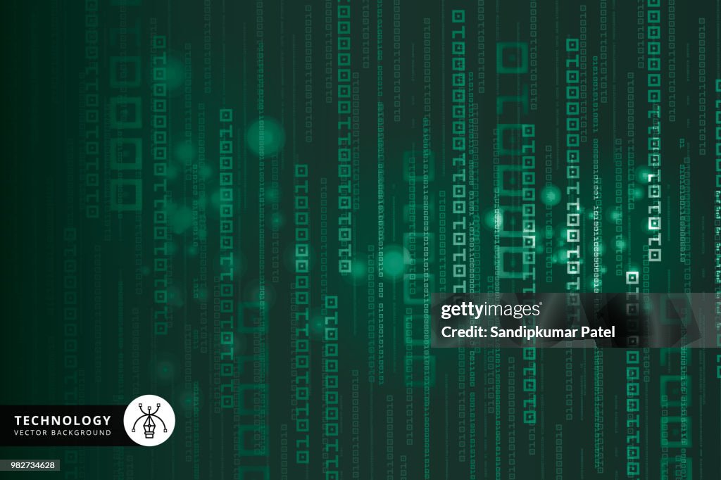 Abstract Technology Binary code Background