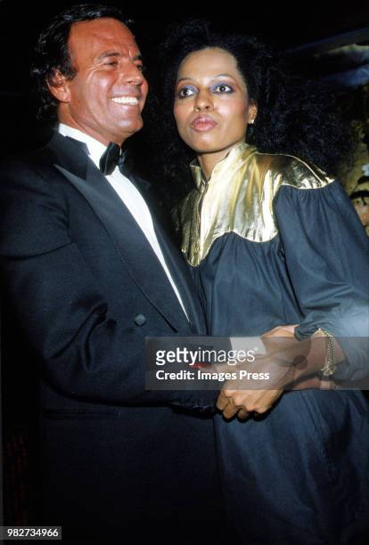 Julio Iglesias and Diana Ross circa 1984 in New York.