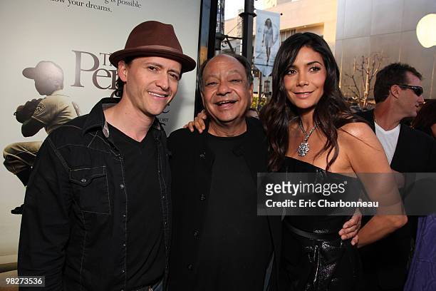 Clifton Collins Jr., Cheech Marin and Patricia Manterola at IndustryWorks' Premiere of 'The Perfect Game' at the Grove on April 04, 2010 in Los...