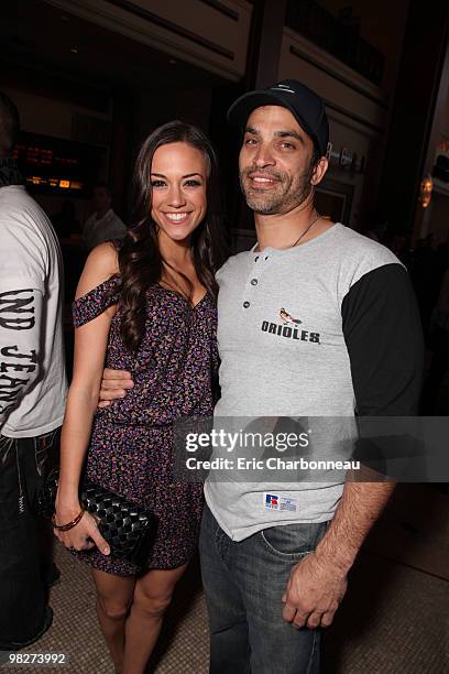 Jana Kramer and Johnathon Schaech at IndustryWorks' Premiere of 'The Perfect Game' at the Grove on April 04, 2010 in Los Angeles, California.