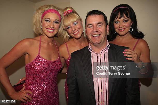 The Sheilas with Mr Gay UK Owner Terry George at Mr Gay UK 2007 Grand Final at The Flamingo in Blackpool, England.