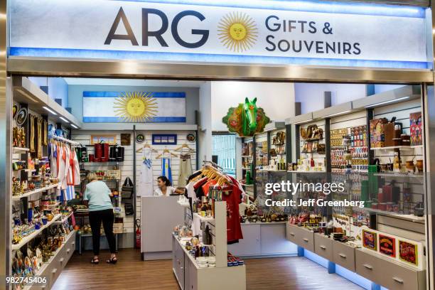 Argentina, Buenos Aires, Ministro Pistarini International Airport Ezeiza, ARG souvenirs and gift shop.