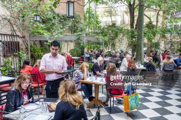 Alfresco dining at the cafe at Museo Evita Peron Museum.