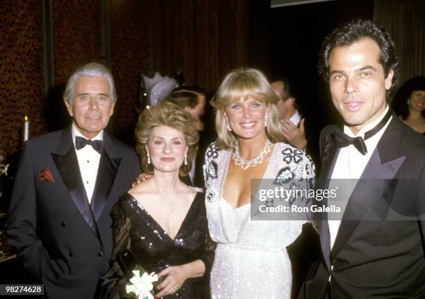 John Forsythe and Wife Julie Warren, and Linda Evans and George Santo Pietro