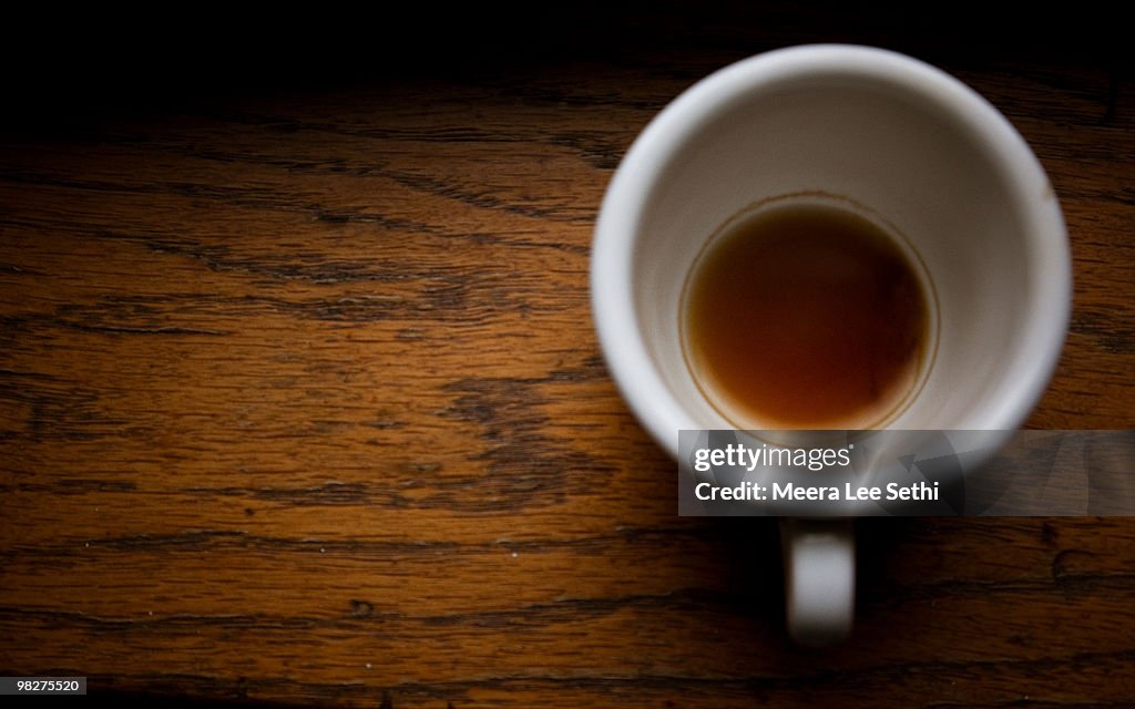 Coffee Cup, Almost Empty, From Above