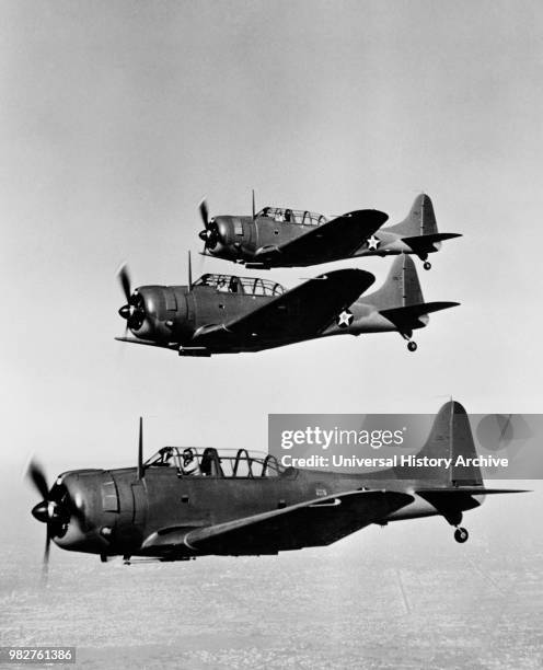 Army Douglas A-20 Light Dive Bombers, In-Flight, Office of War Information, 1942.