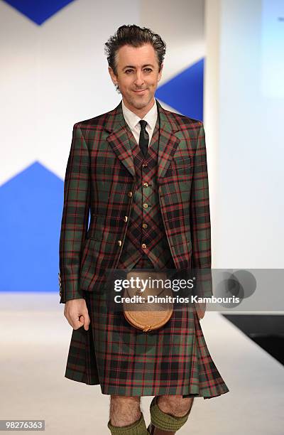 Actor Alan Cumming attends the 8th annual "Dressed To Kilt" Charity Fashion Show at M2 Ultra Lounge on April 5, 2010 in New York City.