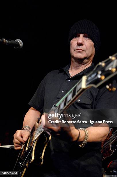 Italian musician Sergio Caputo performs at Bravo Cafe on March 31, 2010 in Bologna, Italy.