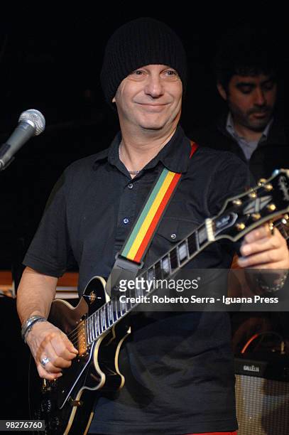 Italian musician Sergio Caputo performs at Bravo Cafe on March 31, 2010 in Bologna, Italy.