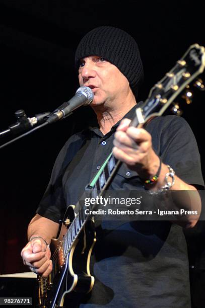 Italian musician Sergio Caputo performs at Bravo Cafe on March 31, 2010 in Bologna, Italy.