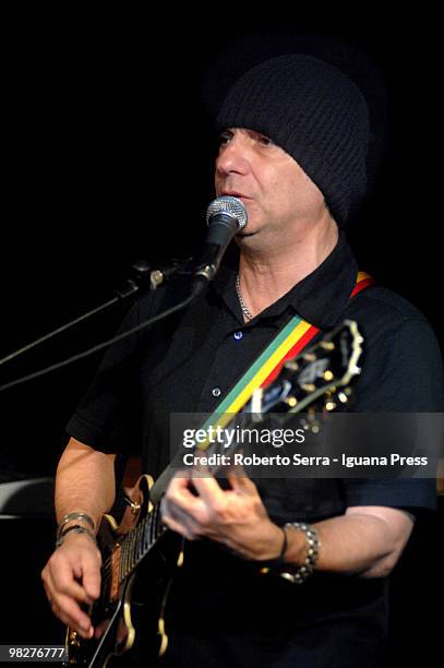 Italian musician Sergio Caputo performs at Bravo Cafe on March 31, 2010 in Bologna, Italy.