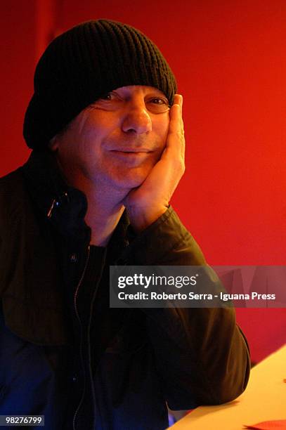 Italian musician Sergio Caputo poses at Bravo Cafe on March 31, 2010 in Bologna, Italy.