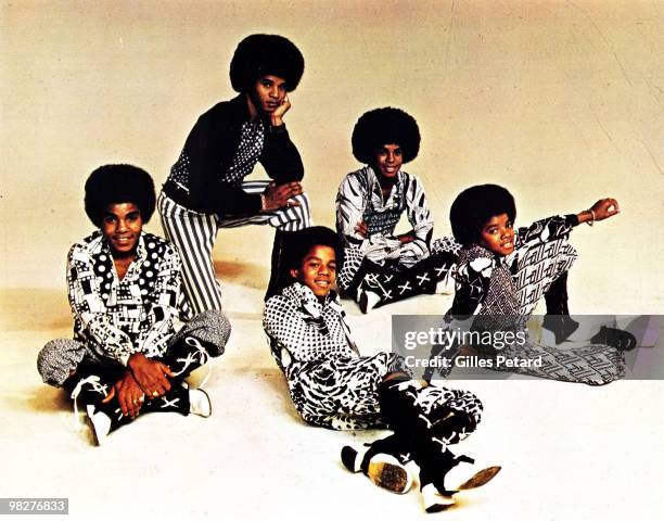 Tito, Jackie, Marlon, Jermaine and Michael Jackson of The Jackson Five pose for a studio group portrait in 1973 in the United States.