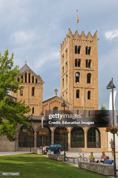 Ripoll, Girona Province, Catalonia, Spain. Monastery of Santa Maria de Ripoll. The Romanesque style Benedictine monastery was founded in the 9th...