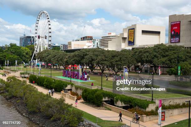 South Bank Parklands are located at South Bank in Brisbane, Queensland, Australia.