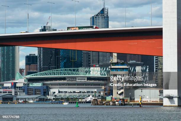 Bolte bridge over river Yarra, Melbourne, Victoria, Australia.