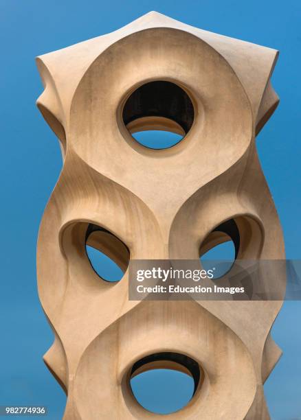 Barcelona, Guadi's The Pedrera , Catalonia, Spain.