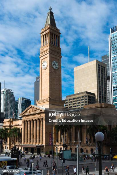 Brisbane City Hall on King George Square, Brisbane City, Brisbane, Queensland, Australia.