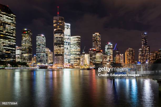 Brisbane city skyline after dark. Queensland. Australia.