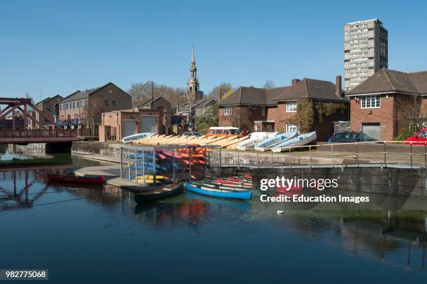 Shadwell Basin along the Thames path, Tower Hamlets, London.