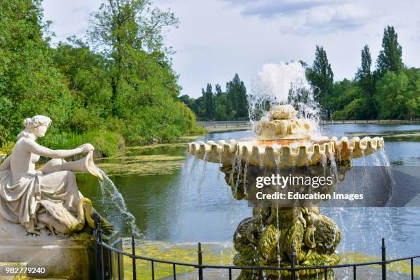 The Italian Gardens in Kensington Gardens, Lancaster Gate, London, England.