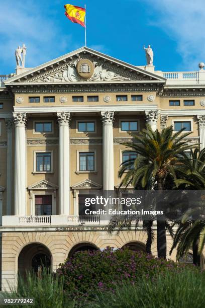 Gobierno Military building at the lower part of Las Ramblas, Barcelona, Spain.