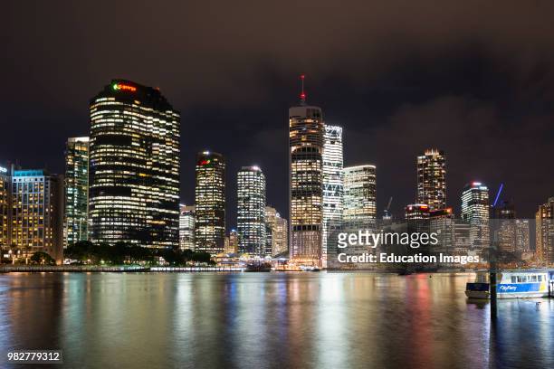 Brisbane city skyline after dark. Queensland. Australia.