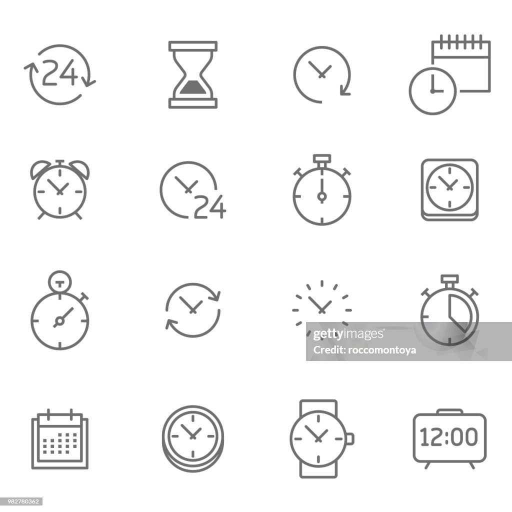 Time icon set - Illustration