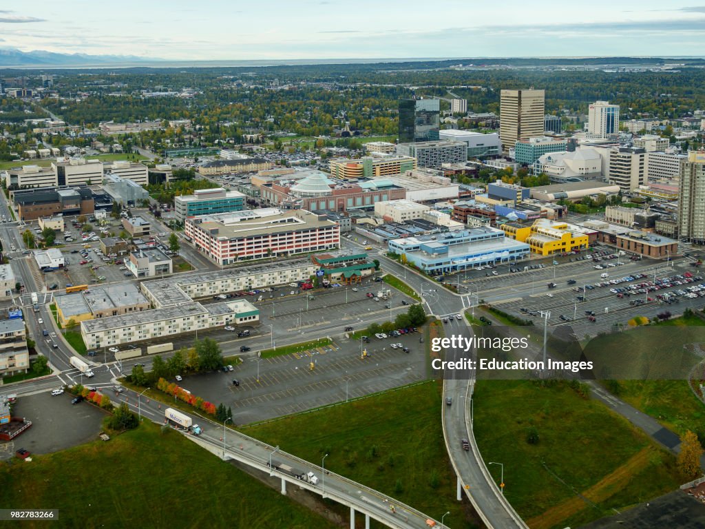 Aerial View of Anchorage. South Central Alaska.