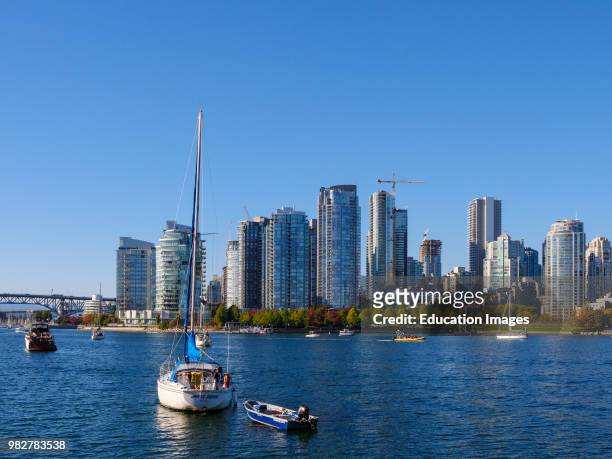 View of city and False Creek. Vancouver. British Columbia. Canada.