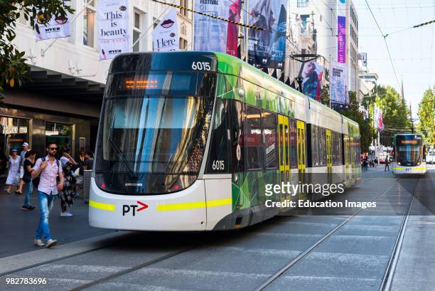New E Class Trams in Melbourne, Australia.
