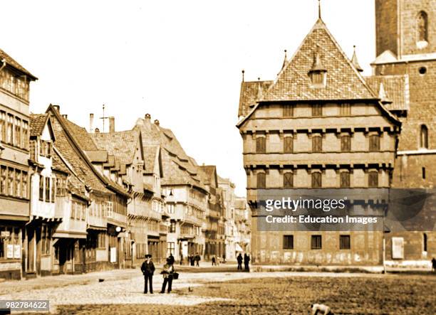 Alte Wage, Half-timbered House, Destroyed in WWII Vintage Photograph.