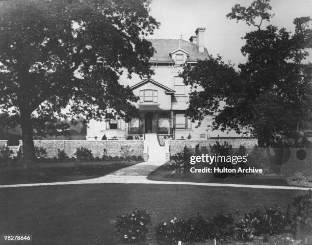 The back of a large detached house, circa 1930. Possibly Stamboul House.