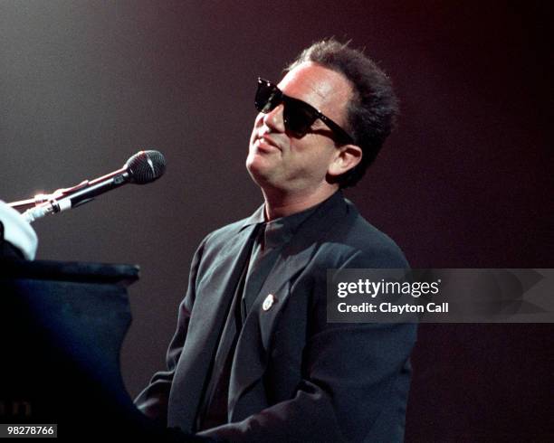 Billy Joel performing at the Oakland Coliseum on April 09 1990