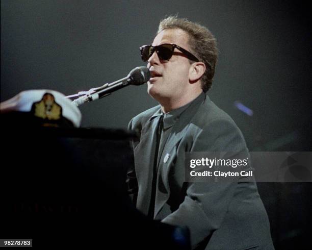 Billy Joel performing at the Oakland Coliseum on April 09 1990