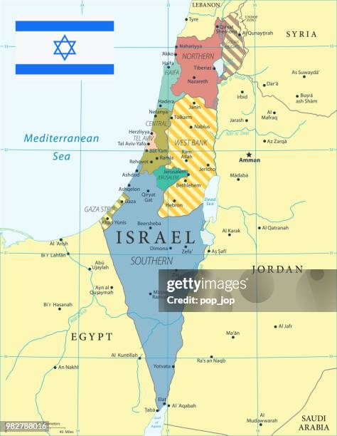 Israel Incd 1.889 Israel Political Map Stock Photos, High-Res Pictures, and Images ...