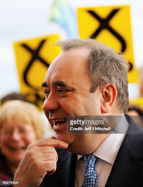 First Minister Alex Salmond joined the election campaign with local candidate George Kerevan April 6, 2010 in Edinburgh, Scotland. Prime Minister...