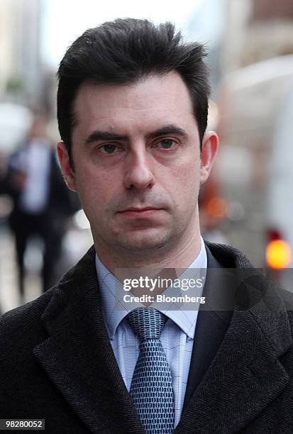 Christian Littlewood, a former banker at Commerzbank AG's Dresdner Kleinwort and Shore Capital Group Plc., leaves Westminster magistrate court in...