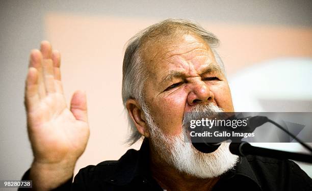 Eugene Terreblanche, leader of the South African far-right political  movement the Afrikaners Weerstandsbeweging (AWB), addresses an AWB public  meeting in Boksburg, South Africa on February 22, 1989. (AP Photo Stock  Photo - Alamy