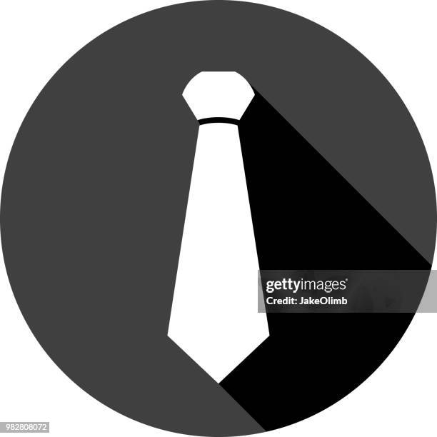 small tie icon silhouette - windsor knot stock illustrations